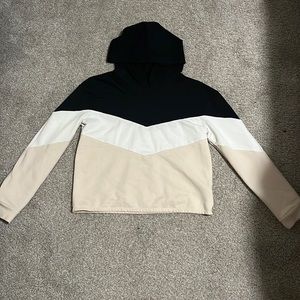 Black white and cream hoodie from target